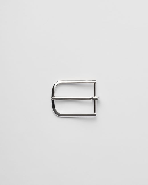 Prada Metallic Metal Belt Buckle for men