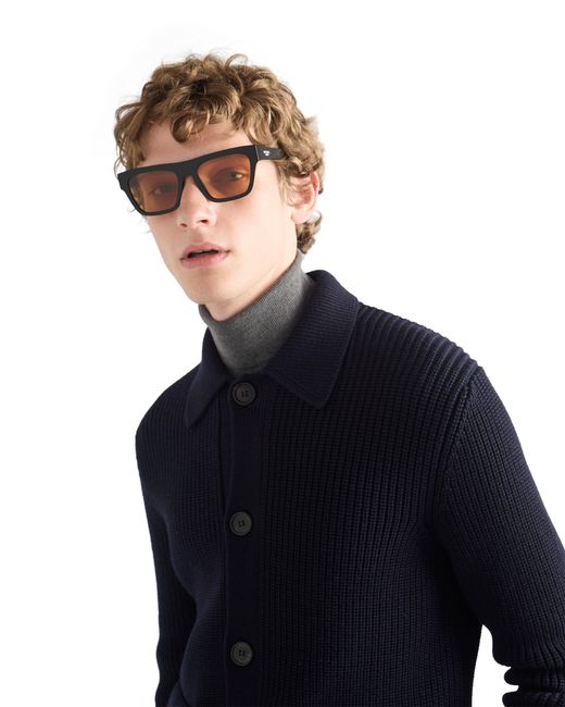Prada Natural Sunglasses With Logo for men