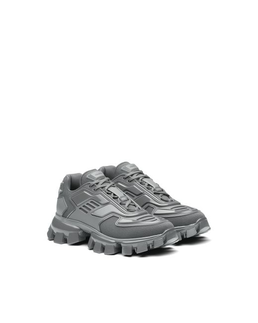 Prada Gray Cloudbust Thunder Technical Fabric Sneakers for men