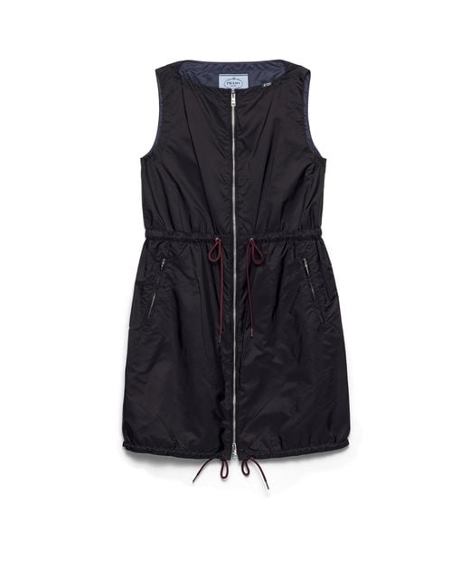 Prada Blue Lightweight Re-Nylon Mini-Dress