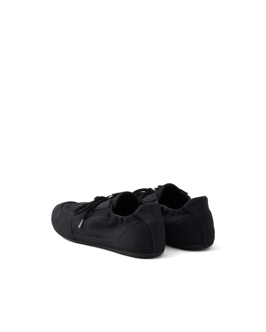 Prada Black Collapse Canvas Sneakers, Size 5,5 for men