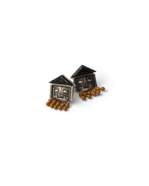 Prada Multicolor Resin And Metal Cufflinks for men