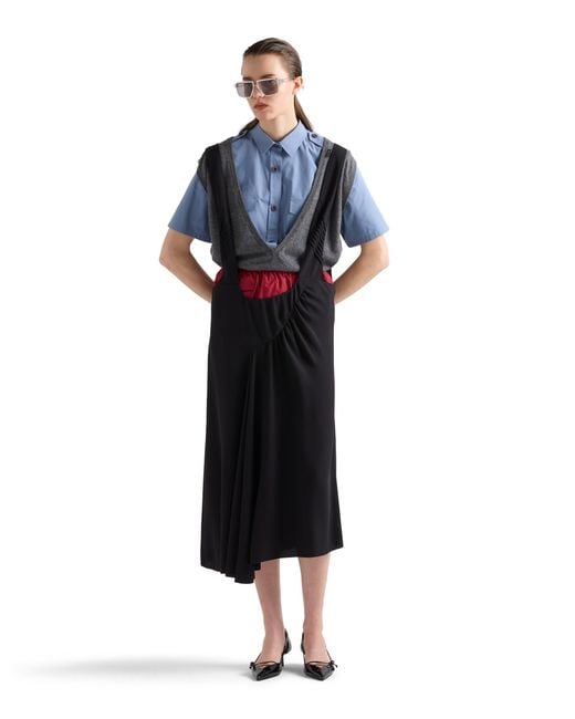 Prada Red Poplin Shorts