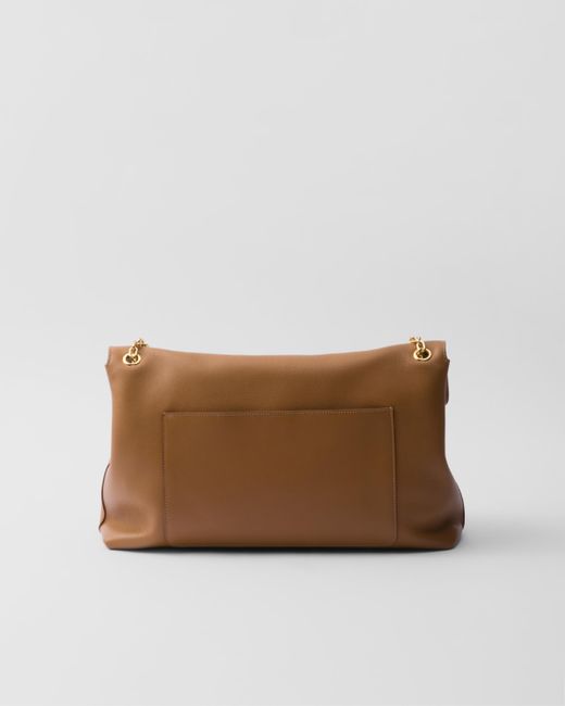 Prada Brown Large Leather Shoulder Bag