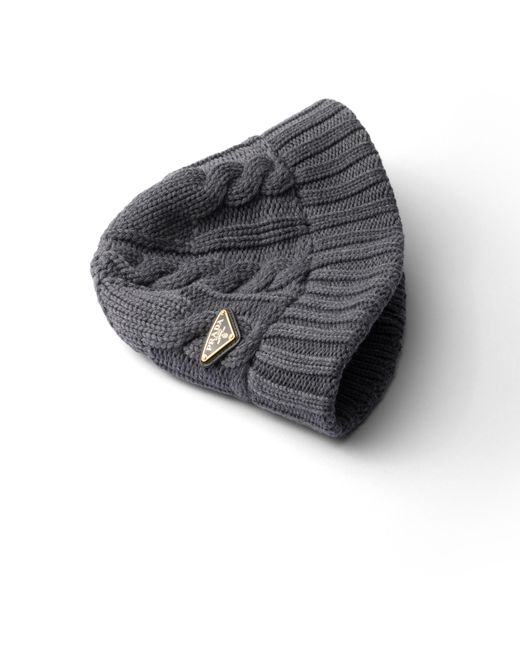 Prada Blue Wool Bucket Hat