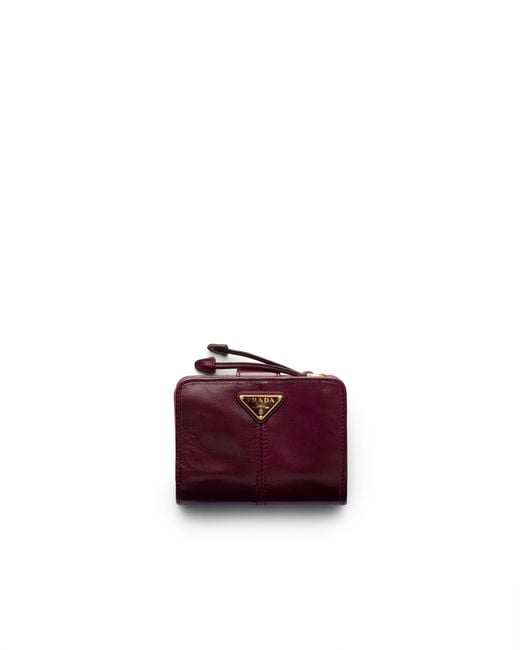 Prada Purple Small Leather Wallet