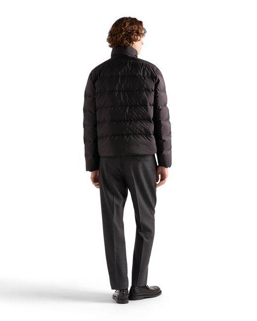 Prada Black Medium-Weight Re-Nylon Down Jacket for men