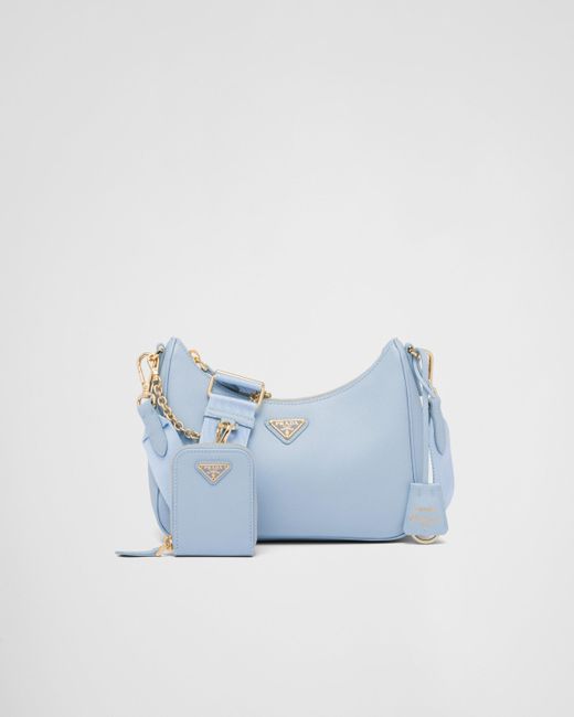 Prada Blue Re-Edition 2005 Saffiano Leather Bag