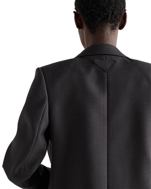 Prada Blue Single-Breasted Gabardine Jacket