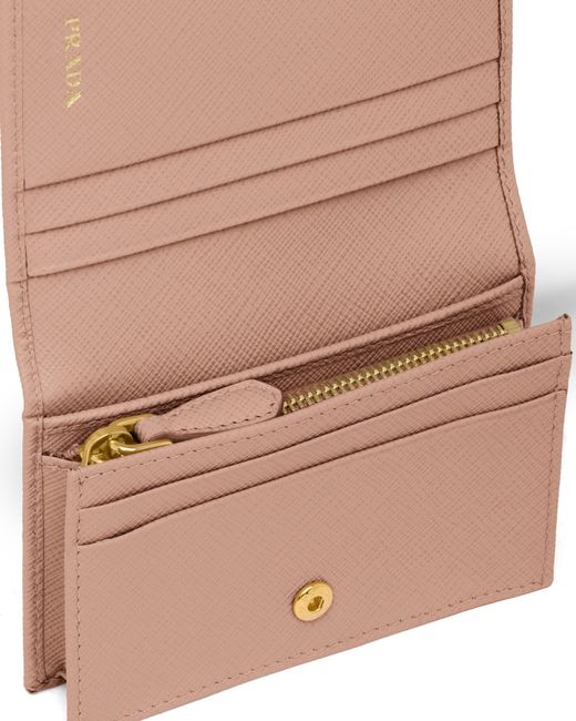 Prada Pink Small Saffiano Leather Wallet