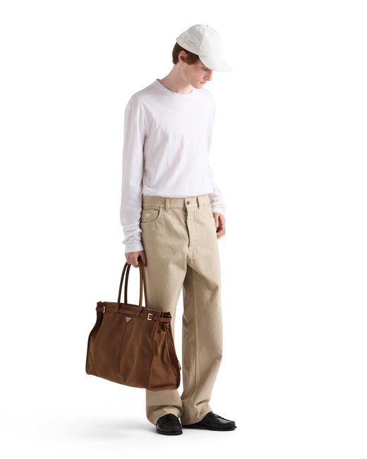 Prada Natural Five-Pocket Old Denim Jeans for men