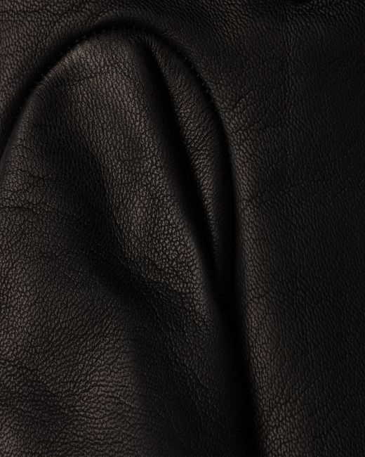 Prada Black Lederhandschuhe, Damen, Größe 6,5