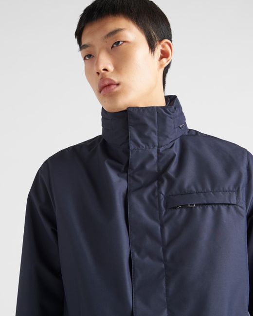 Prada Blue Technical Fabric Blouson Jacket for men