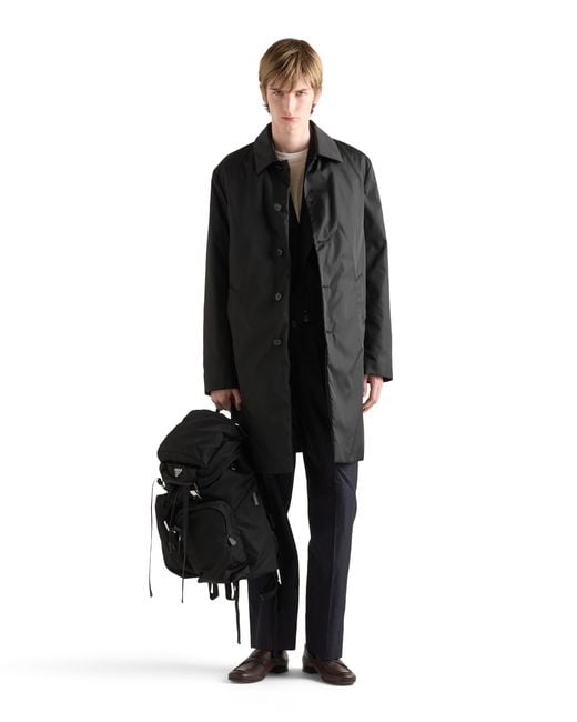 Prada Black Re-Nylon Coat for men