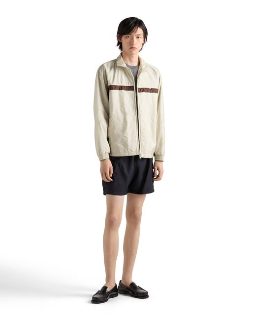 Prada Blue Mohair Wool Shorts for men