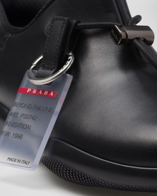 Sneakers Toblach Senza Lacci di Prada in Black da Uomo