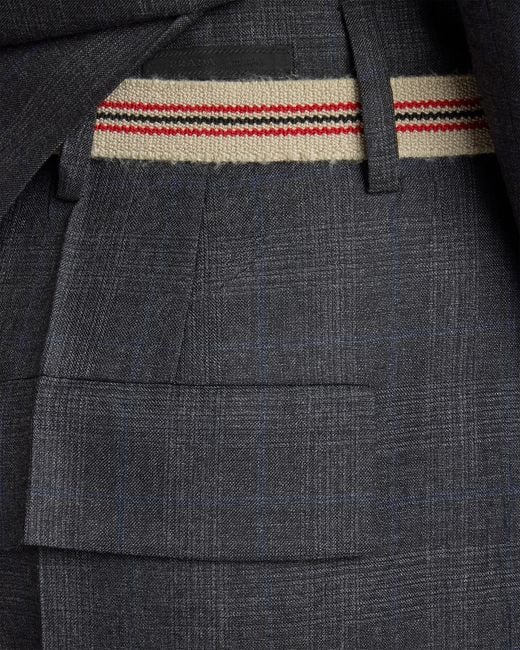 Prada Black Checked Wool Pants