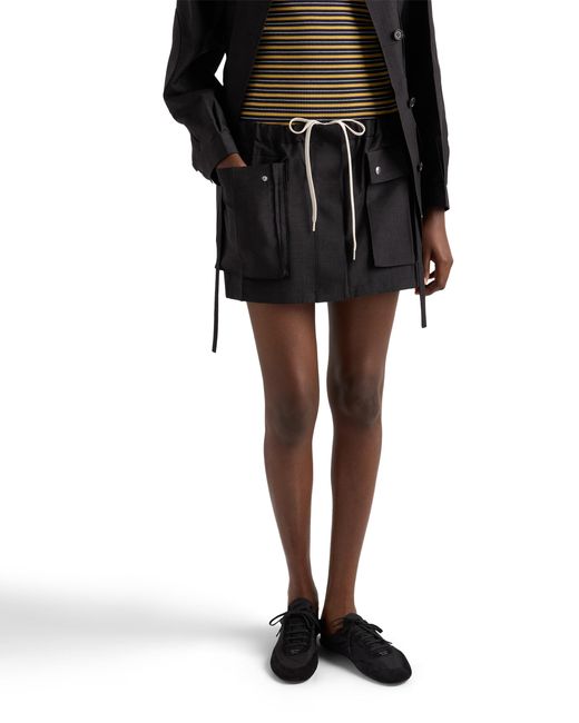 Prada Black Kid Mohair Miniskirt