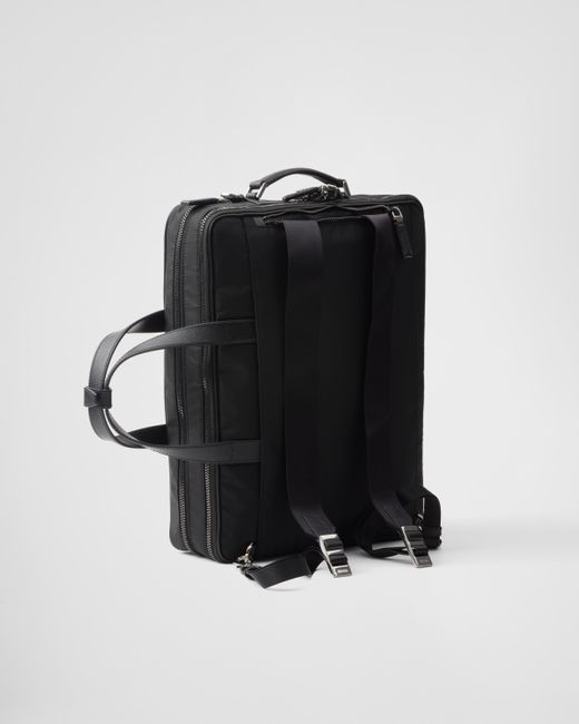Briefcase En Re-Nylon Et Cuir Saffiano Prada pour homme en coloris Black