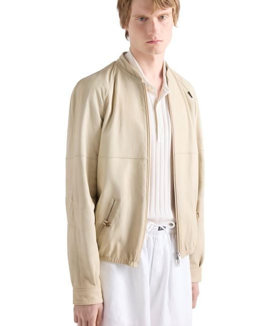 Prada Natural Nappa Leather Jacket for men