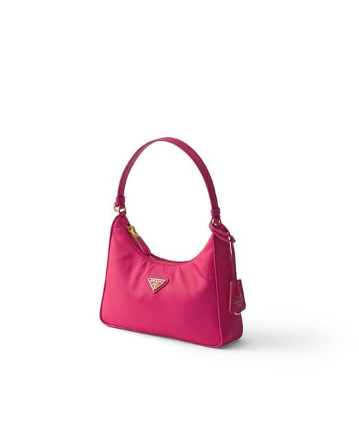 Prada Pink Re-Edition 2005 Re-Nylon And Saffiano Mini Bag