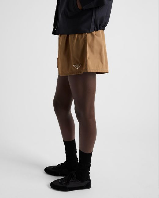 Prada Natural Shorts Aus Re-Nylon