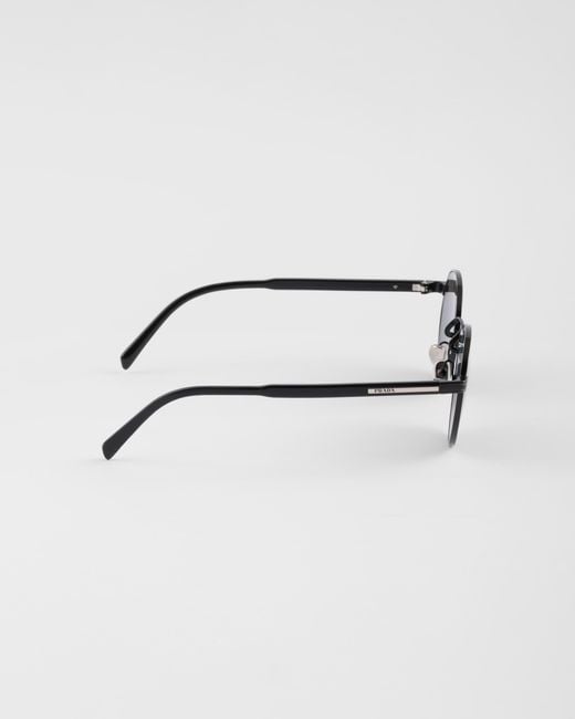 Prada Blue Sunglasses With The Iconic Metal Plaque for men