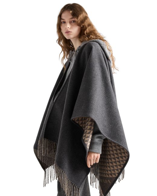 Poncho Double di Prada in Black