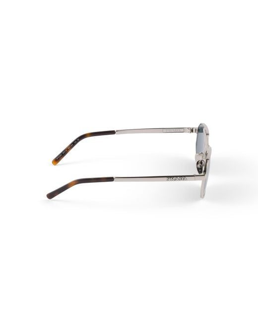 Prada White Sunglasses With Logo for men