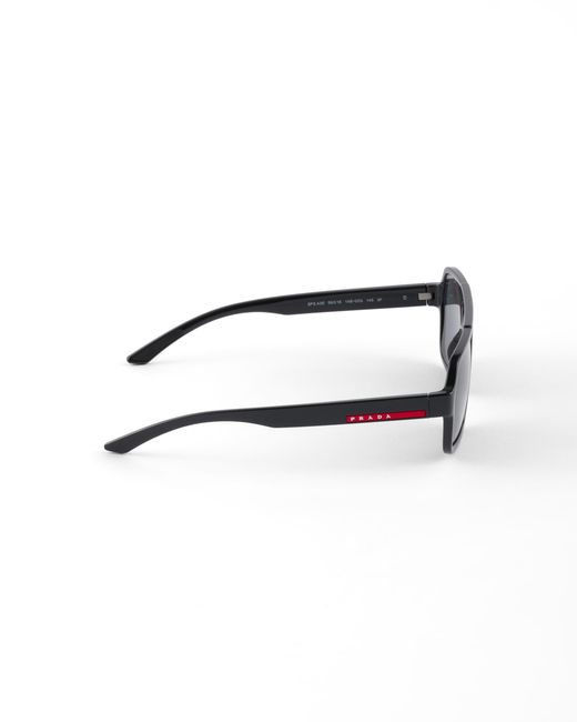 Prada Blue Linea Rossa Sunglasses, Lens for men