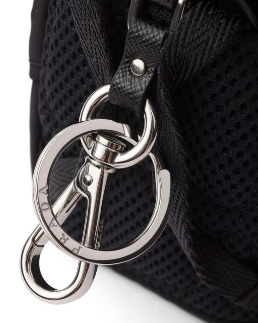 Ciondolo Portachiavi Mini Pouch di Prada in White da Uomo