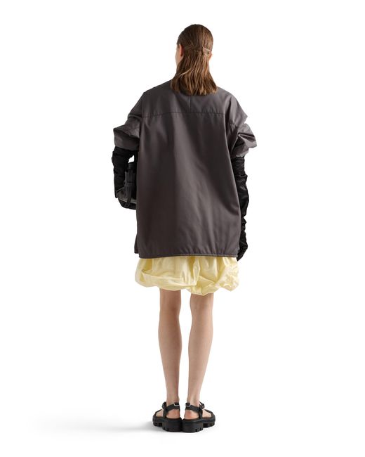 Prada Gray Washed Re-Nylon Rain Jacket