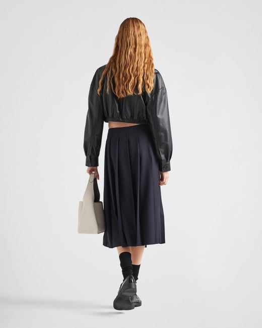 Prada Black Jacke Aus Leder