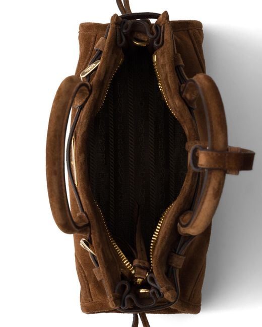Prada Brown Bonnie Suede Mini Handbag