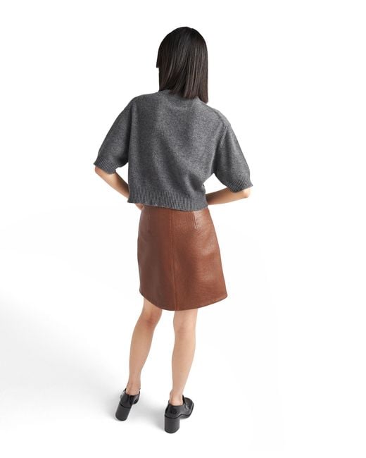 Prada Gray Wool And Cashmere Crew-neck Sweater