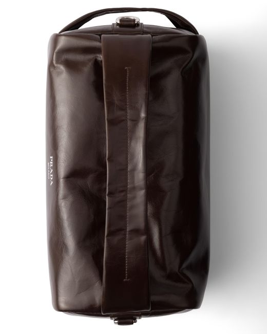 Prada Brown Leather Shoulder Bag for men