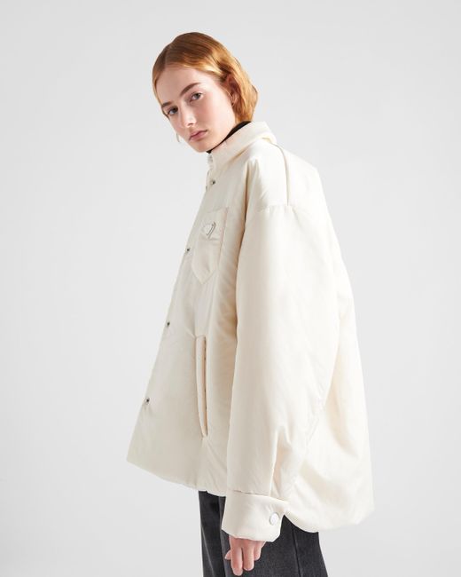 Prada White Light Re-Nylon Padded Jacket