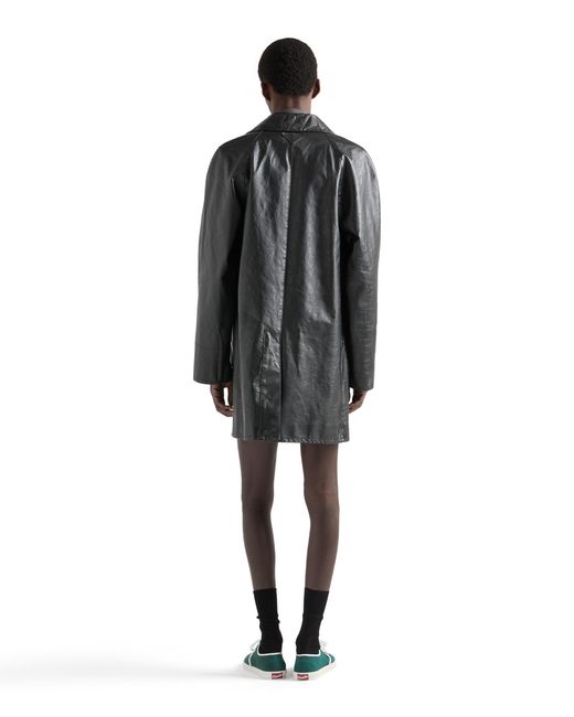 Prada Black Leather Coat for men