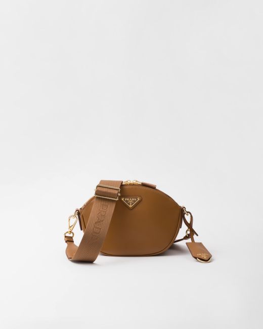 Prada Brown Leather Mini Shoulder Bag