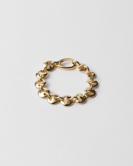 Bracelet En Métal Prada en coloris White