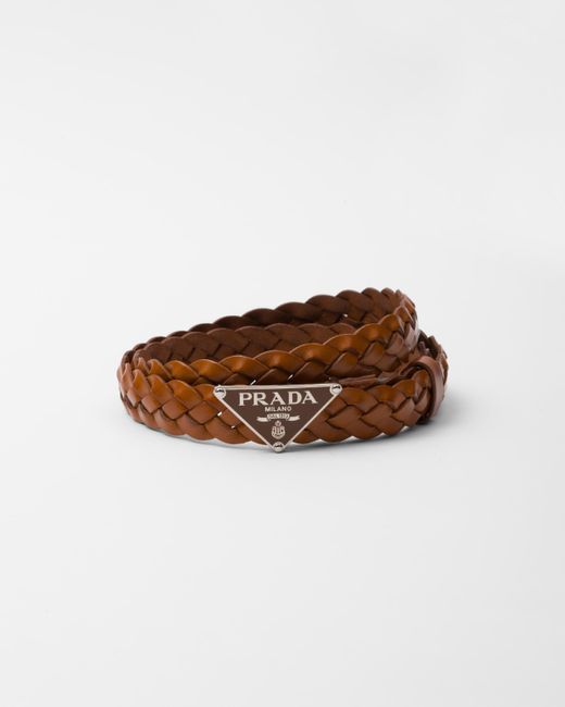 Prada Brown Leather Belt for men