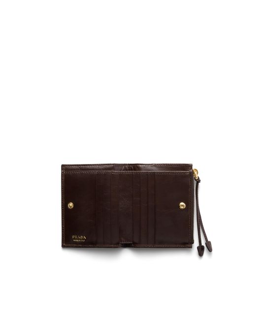Prada White Small Leather Wallet