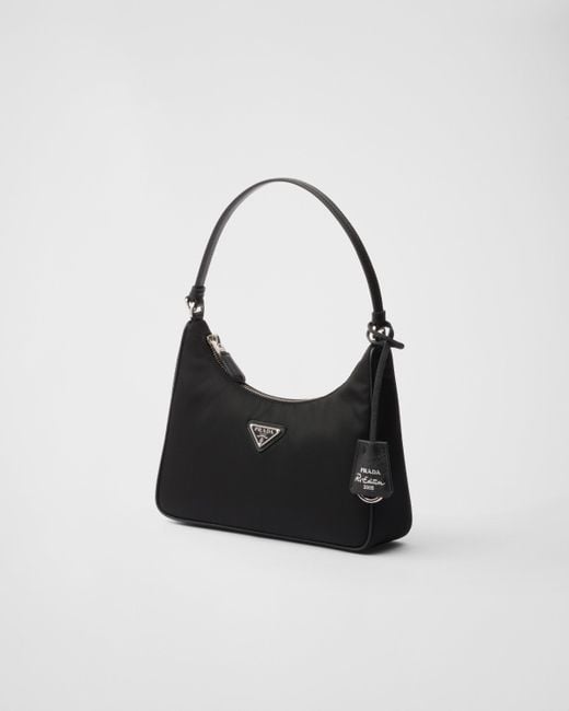 Mini Sac Porté Épaule Re-Edition Prada en coloris Black