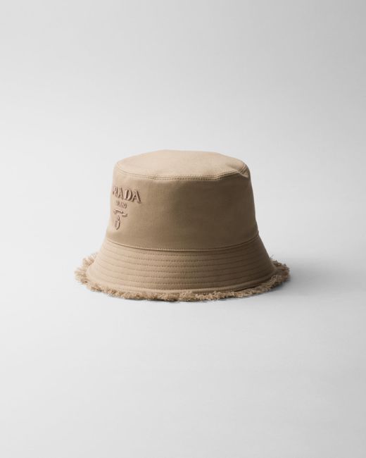 Prada Natural Drill Bucket Hat