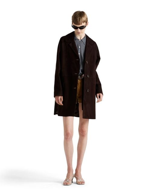 Prada Brown Suede Coat