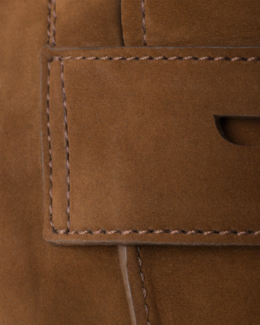 Prada Brown Shuffle Nubuck Leather Loafers