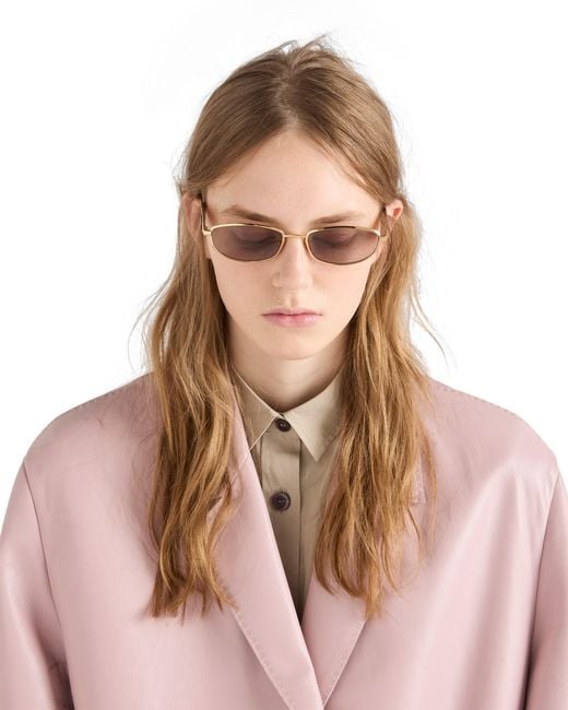 Prada White Sunglasses With Logo