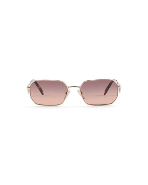 Prada Pink Sunglasses With Triangle Logo