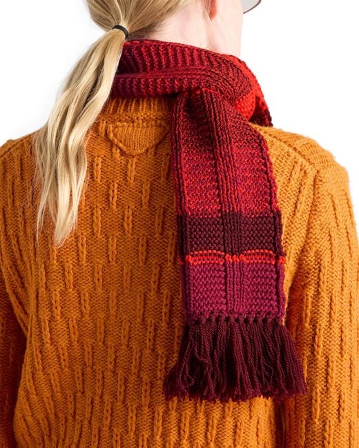 Prada Red Wool Scarf