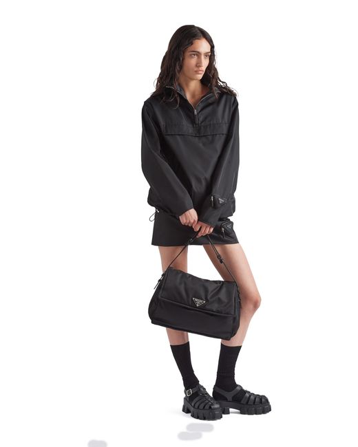 Prada Black Re-nylon Large Padded Shoulder Bag